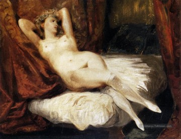 Eugène Delacroix œuvres - Femme Nu couché sur un Divan romantique Eugène Delacroix